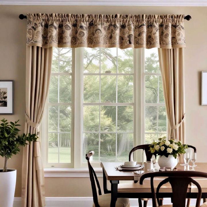 decorative valances dining room