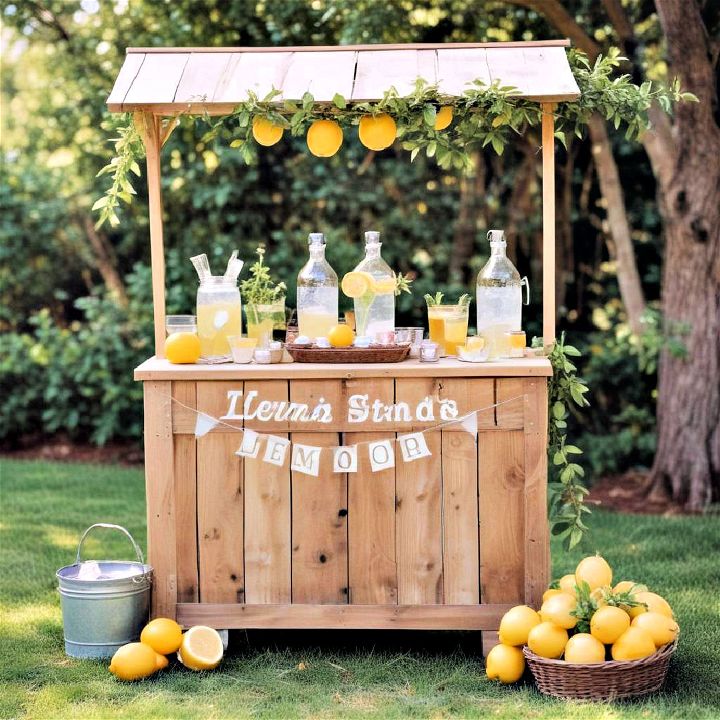 delightful fresh lemonade stand