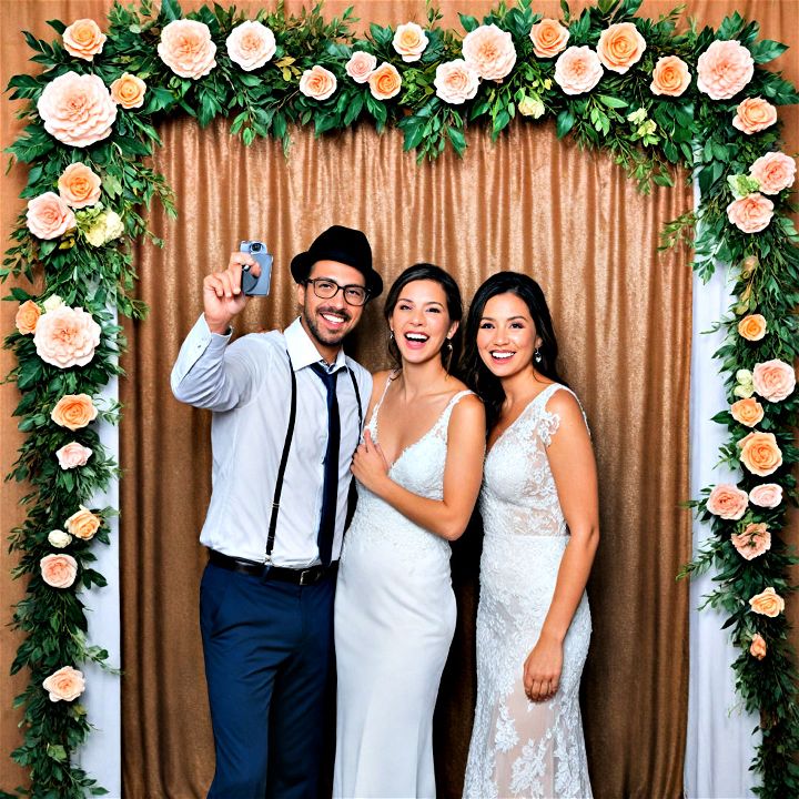 delightful photo booth for wedding