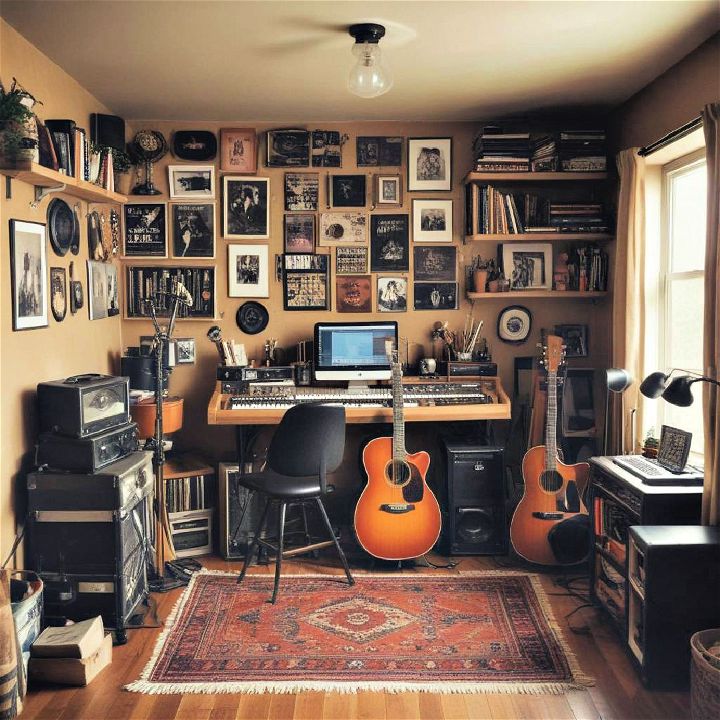 den into a mini music studio