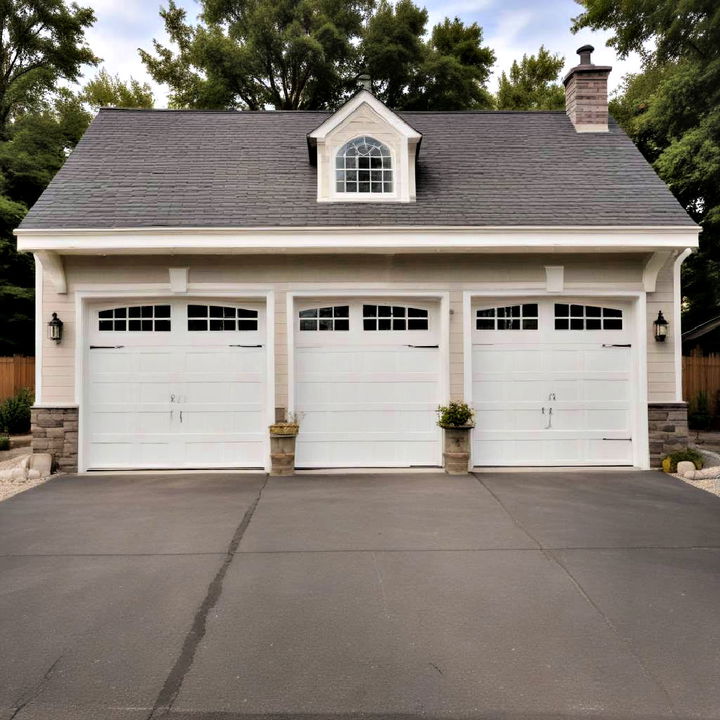 detached garage matching the main house