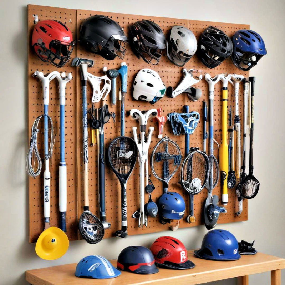 display and organize sports equipment