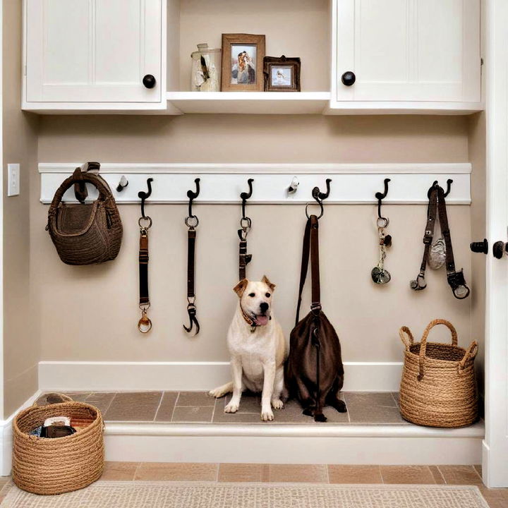 dog leash and accessory hooks