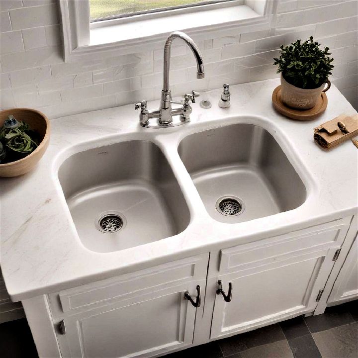 double bowl sink for laundry room