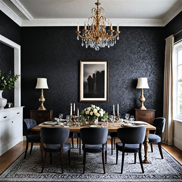 dramatic and elegant black wallpaper