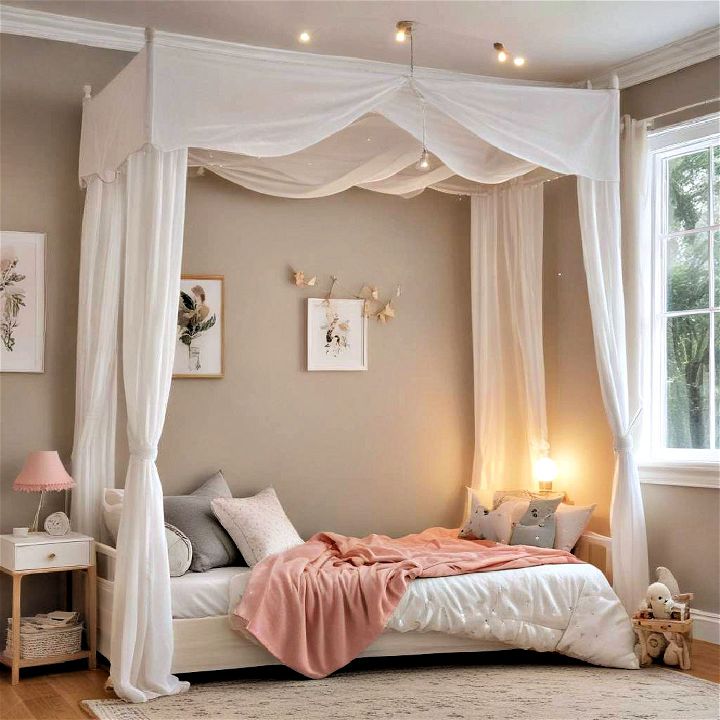 dreamy canopy beds for toddler room