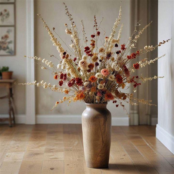 dried flowers vase for floor decoration