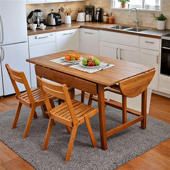 drop leaf table for compact kitchens