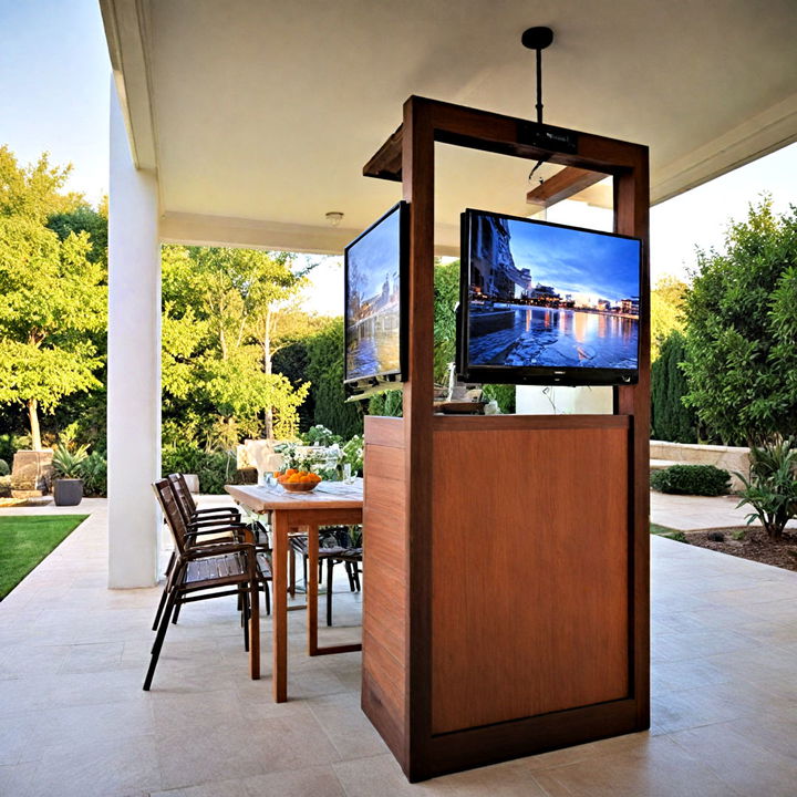 dual sided outdoor tv for entertainment