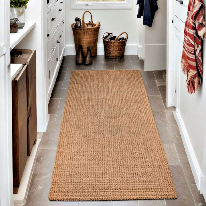 durable textured rug and runner