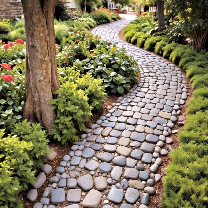durable and elegant cobblestone pathway
