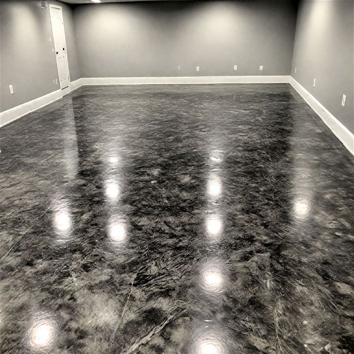 durable and stylish epoxy basement floor