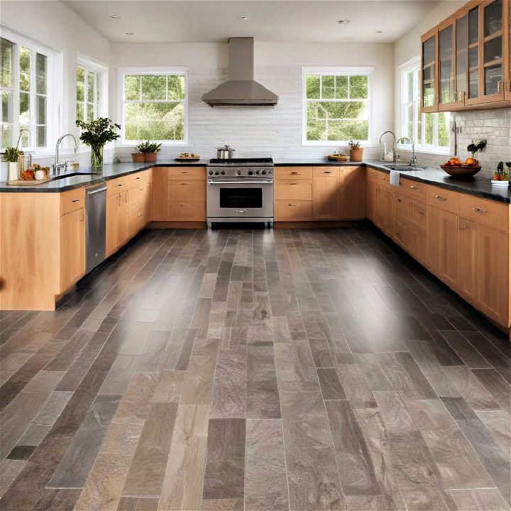 durable flooring for u shaped kitchen