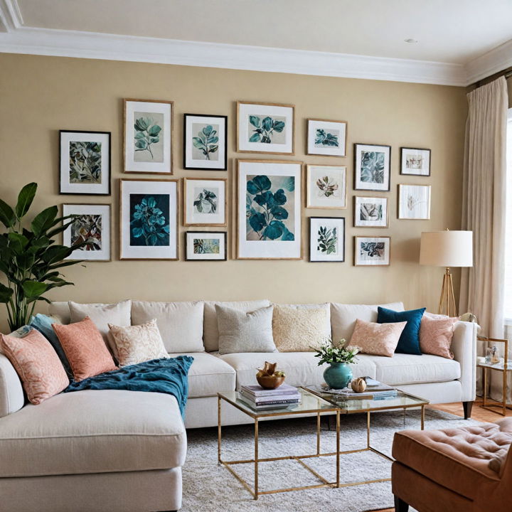 dynamic and artistic living room display