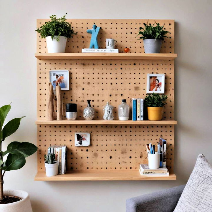 dynamic pegboard shelves