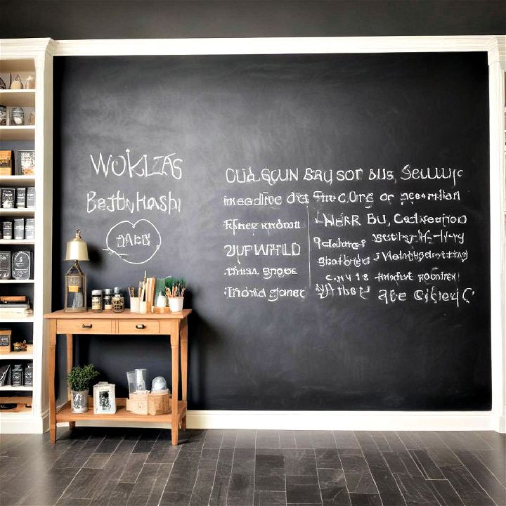 dynamic retail store chalkboard wall
