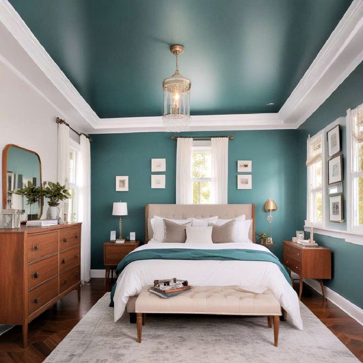 dynamic teal ceiling