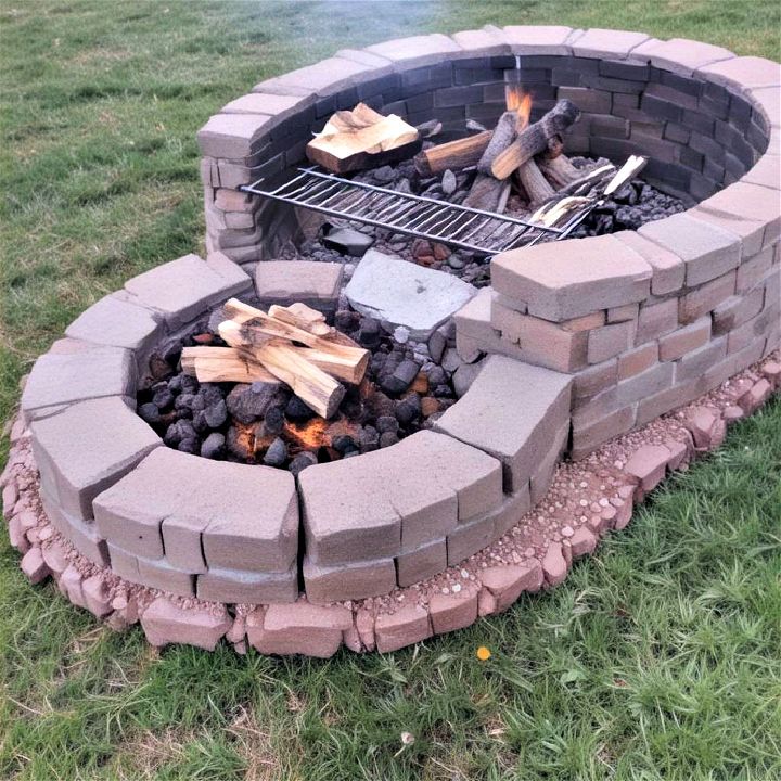 dynamic tiered brick fire pit