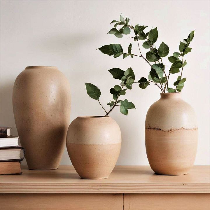 earthy ceramics vases