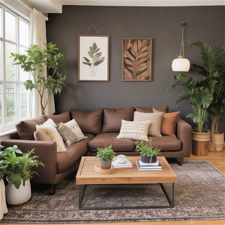 earthy chic living area