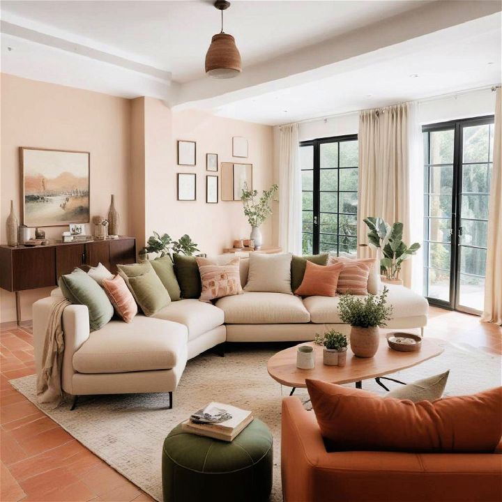 earthy color living room