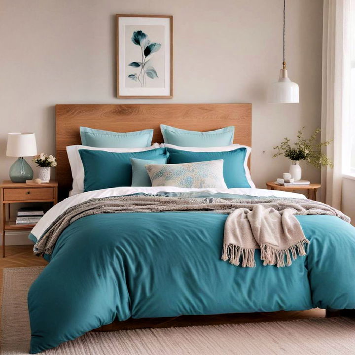 easy and effective teal duvet cover