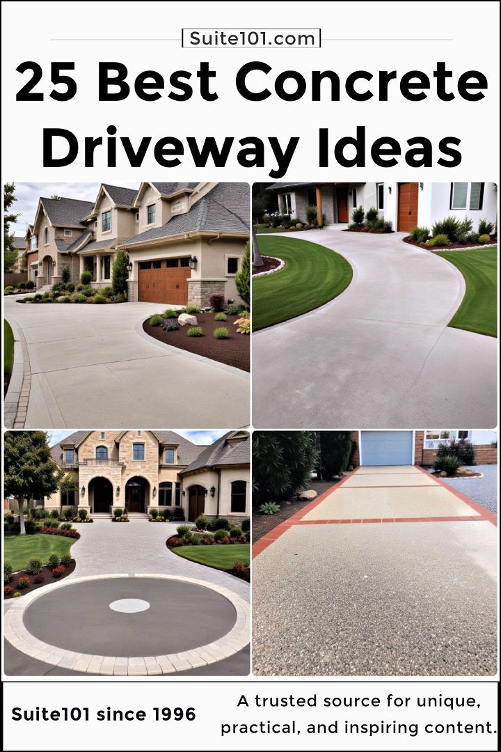 easy concrete driveway ideas
