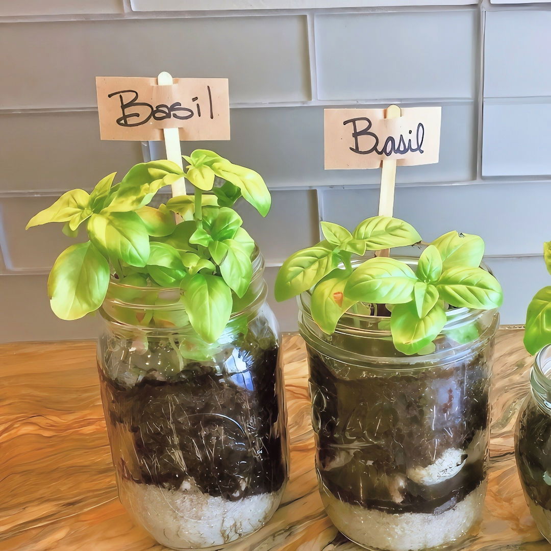 easy diy mason jar herb garden