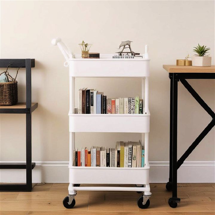 easy rolling book cart