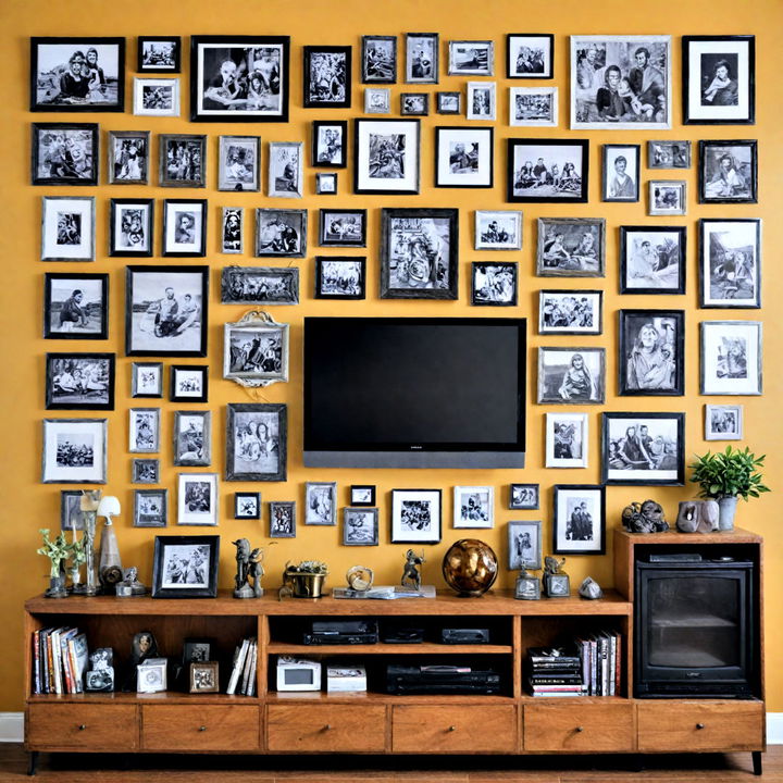 eclectic collage wall for a personalized display