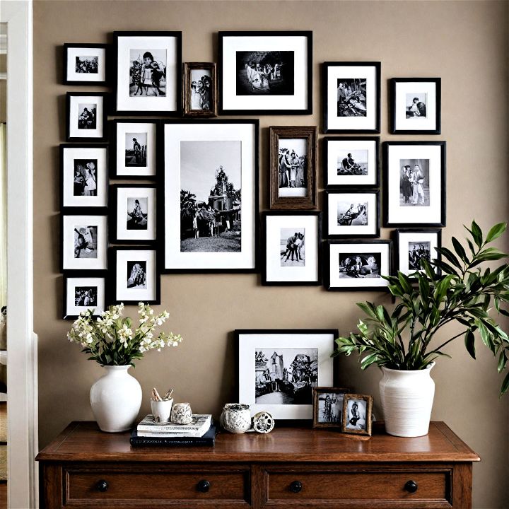 eclectic picture frame decor
