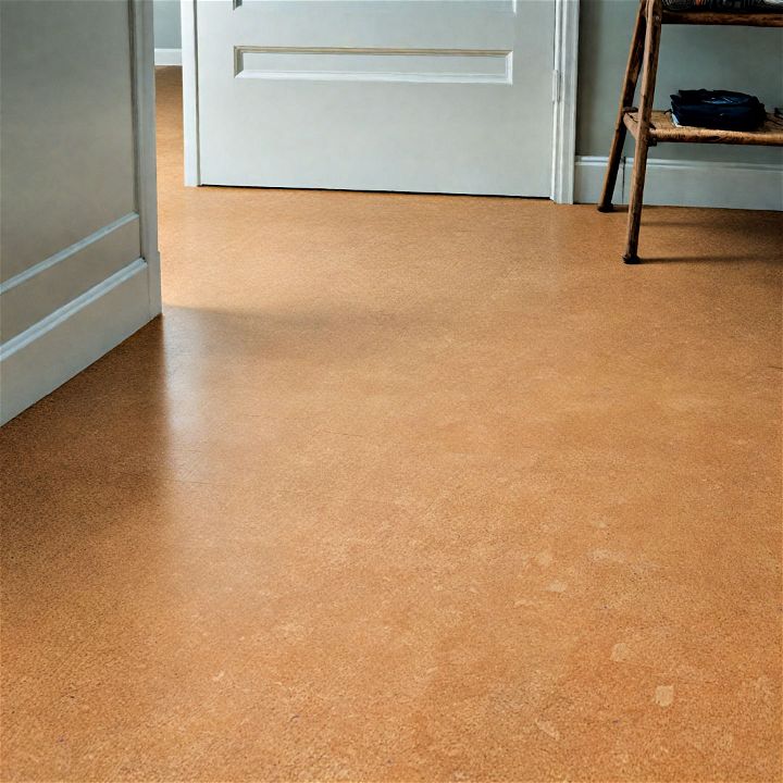eco friendly and comfortable cork for basement floor