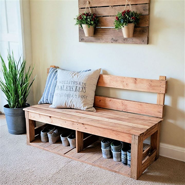 eco friendly and rustic pallet bench