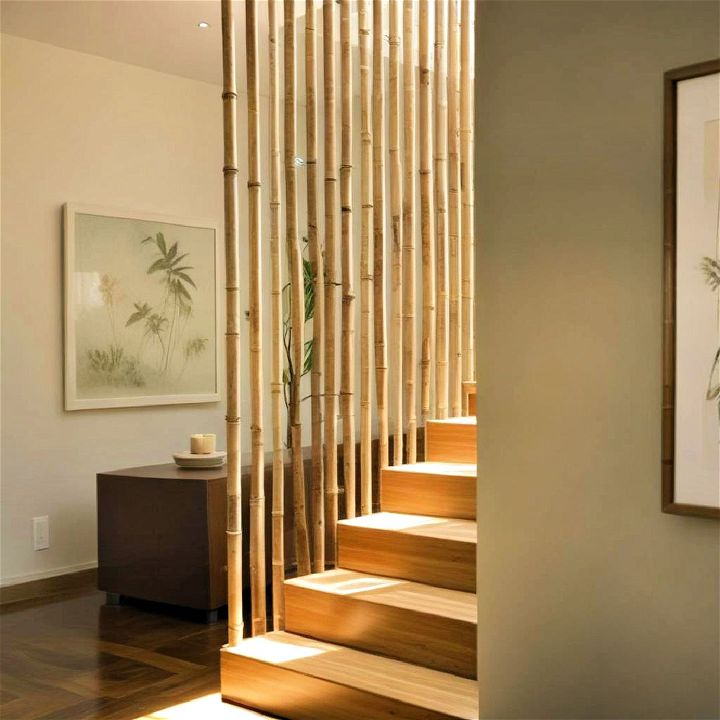 eco friendly bamboo railing for stair