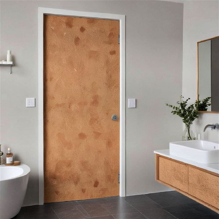 eco friendly cork door for bathroom