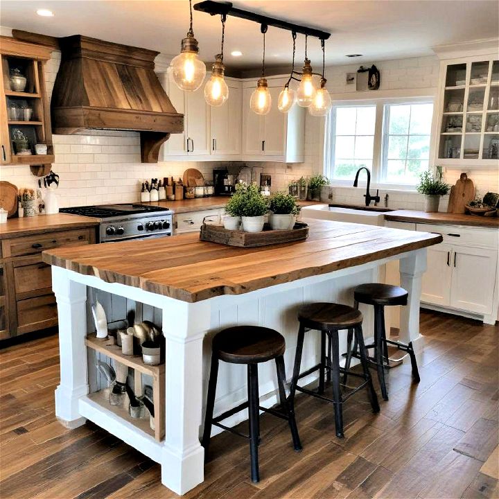 eco friendly farmhouse style island