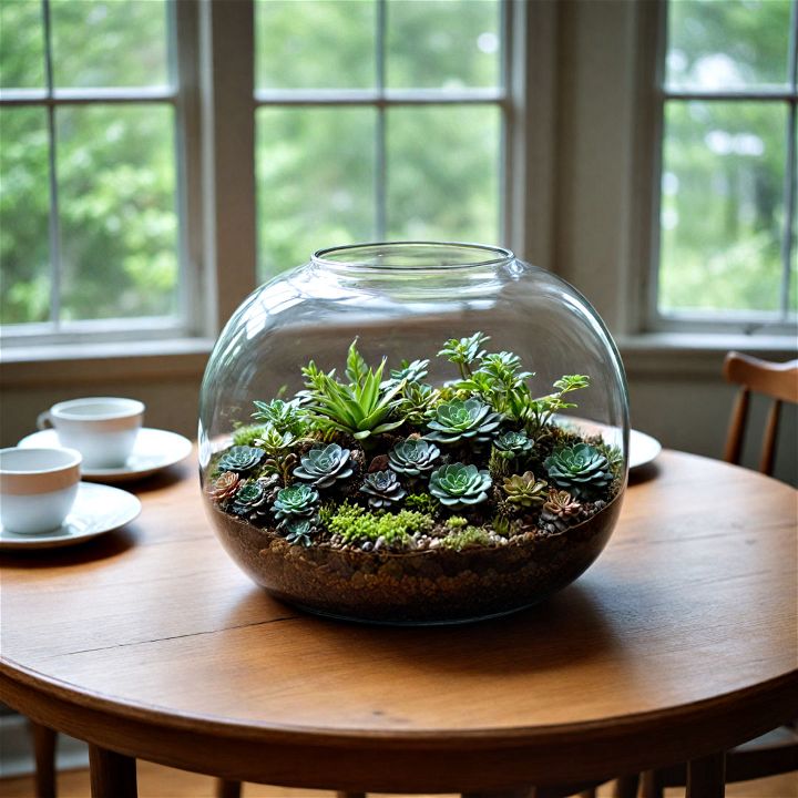 eco friendly glass terrarium centerpiece