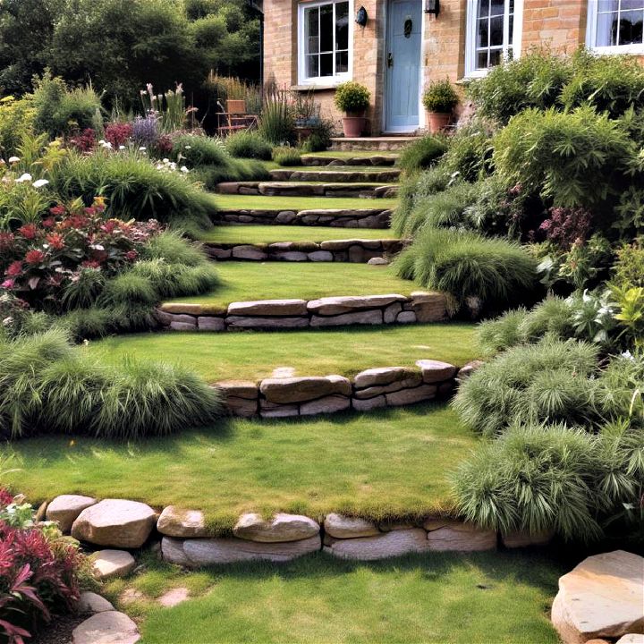 eco friendly grass steps for a natural look