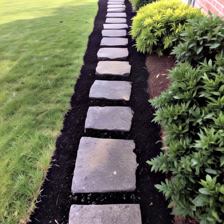 eco friendly mulch front walkway