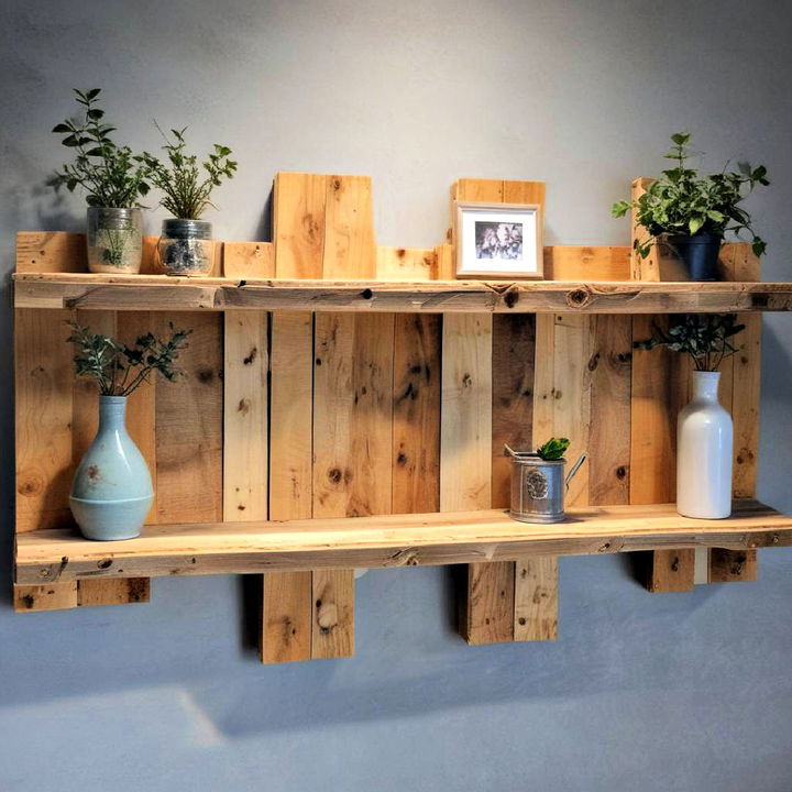 eco friendly pallet shelves