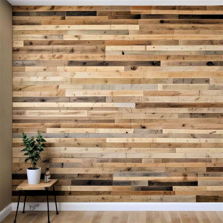 eco friendly pallet wood wall