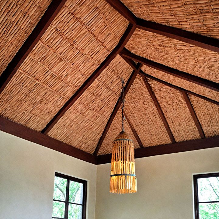 eco friendly woven bamboo ceiling