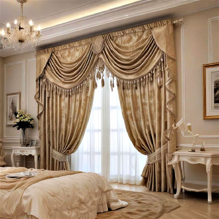 eleganc curtains with a valance