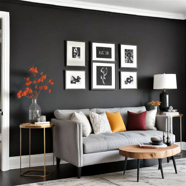 elegance and classic black wall paint