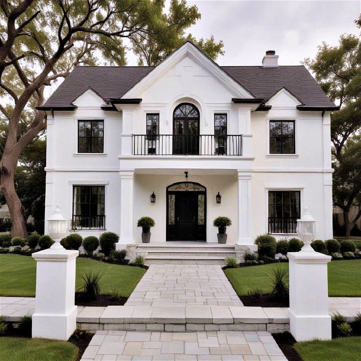 elegance and classic white with black accents