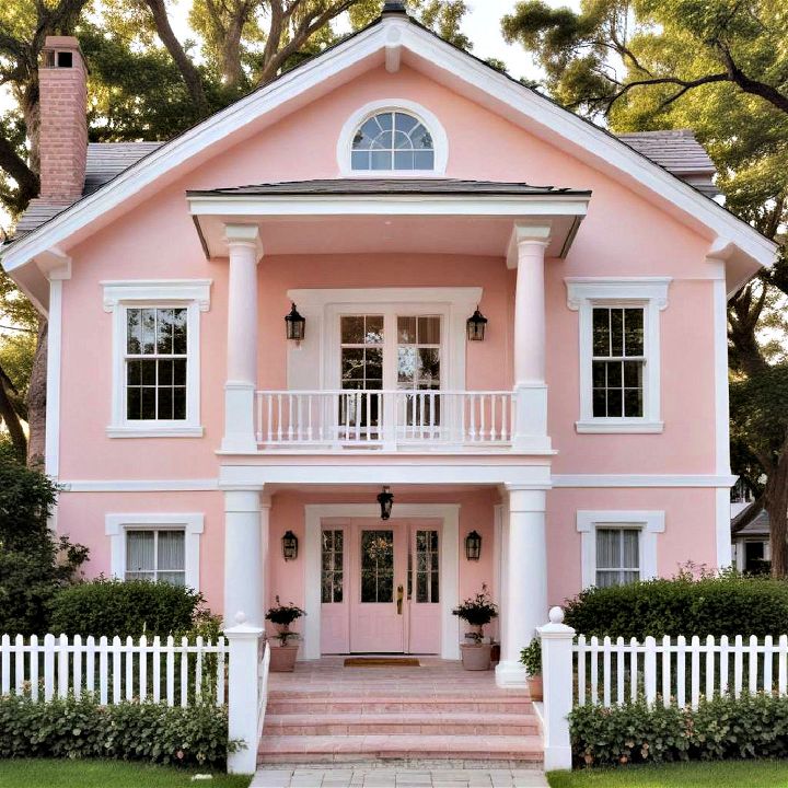 elegance blush pink with white trim