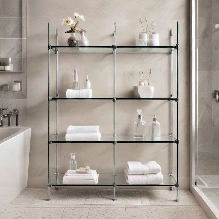 elegance clear glass shelves