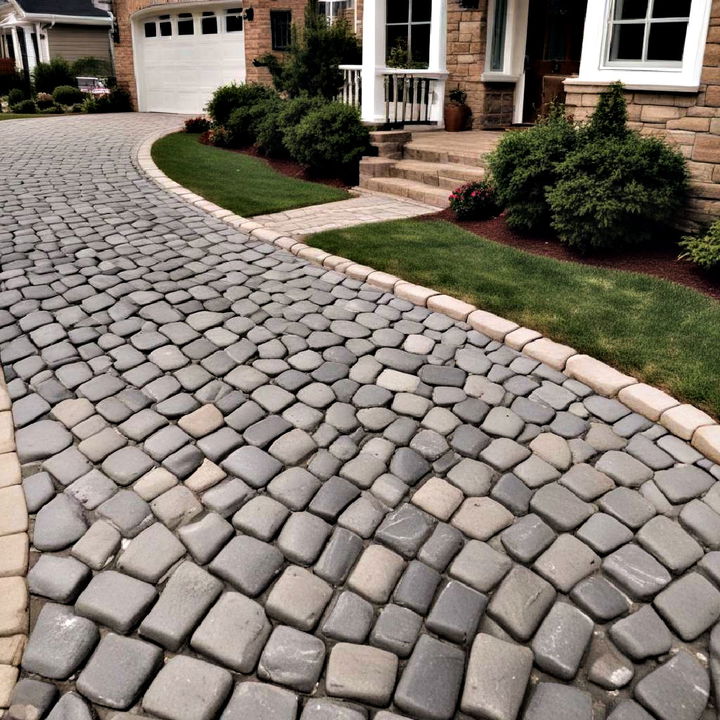 elegance cobblestone front walkway