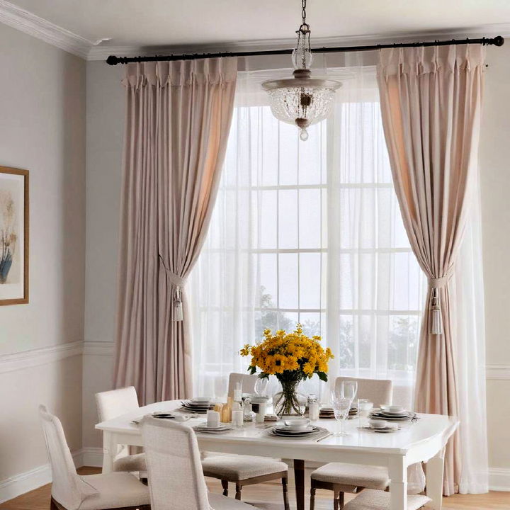 elegance double layer curtain