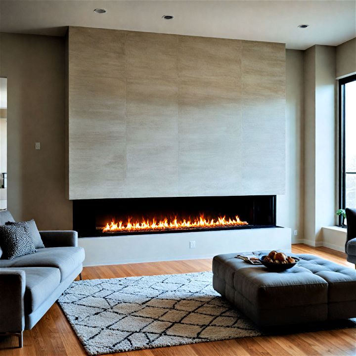 elegance extra long linear fireplace